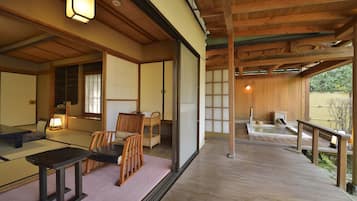 Japanese Style House with Open Air Bath Annex Building, Meals at Room | Down comforters, minibar, in-room safe, individually furnished