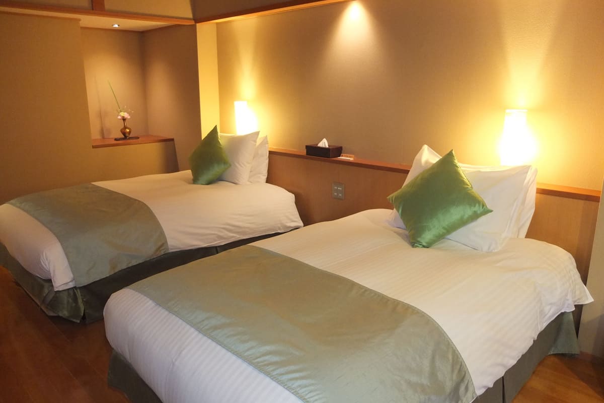 Westen Japanese Style Twin Room with River View, Non Smoking - Annex (8 Tatami, Two beds)
