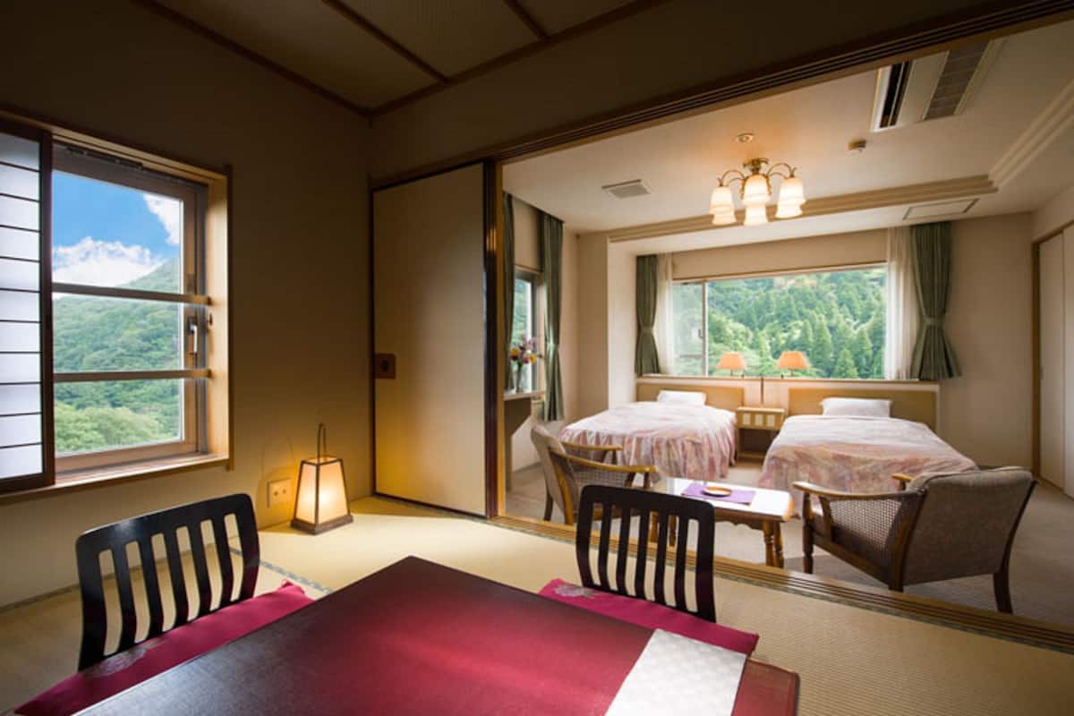 Kamar Tradisional, pemandangan gunung (Japanese-Western Style) | Brankas dan Wi-Fi gratis