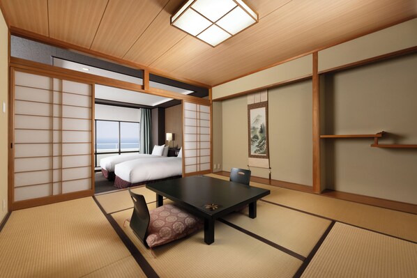 Junior Suite, Multiple Beds, Mountain View (Classic Japanese Western Style) | Premium bedding, down duvets, in-room safe, laptop workspace - Mercure Kochi Tosa Resort & Spa (Geisei)