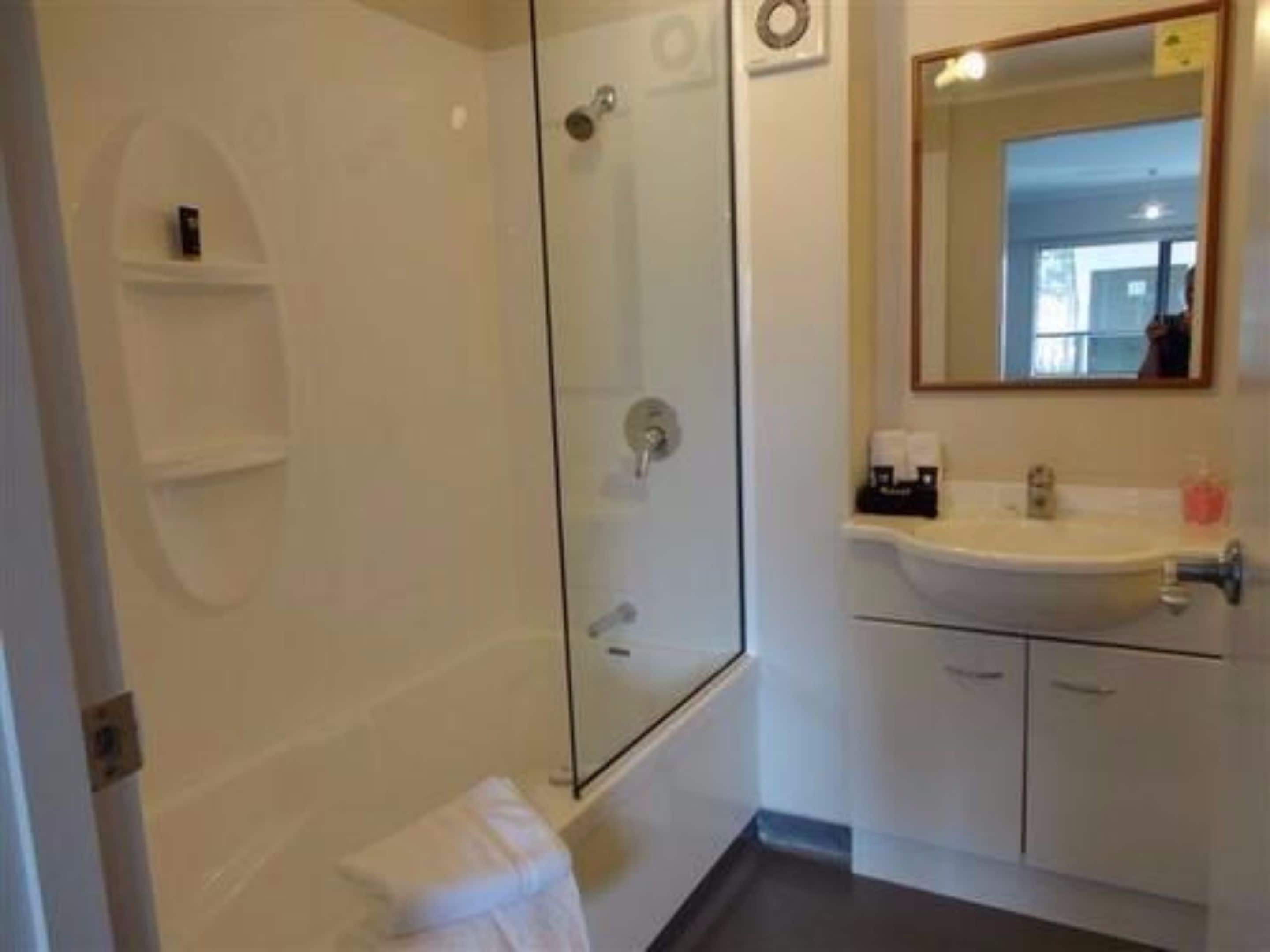 Free toiletries, hair dryer, towels
