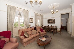 Luxury Apartment, 2 Bedrooms, Balcony | Living area | 0-inch TV with digital channels - Cobb & Co Court Boutique Hotel (Mudgee)