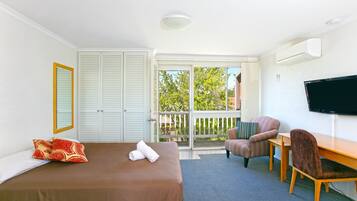 Blackout curtains, iron/ironing board, cots/infant beds, free WiFi