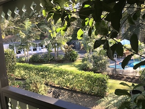 Deluxe-Apartment, 2 Schlafzimmer, zum Garten hin | Ausblick vom Zimmer