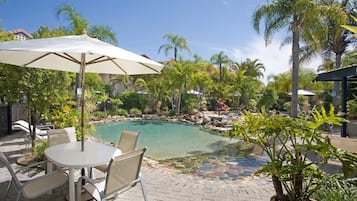 Outdoor pool, a heated pool