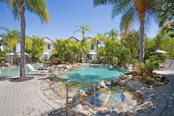 Outdoor pool, a heated pool