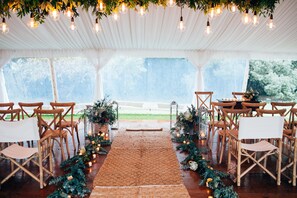Outdoor wedding area