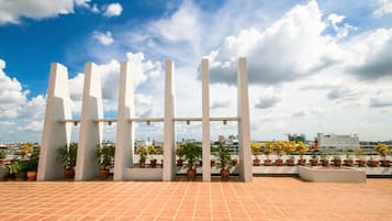 Outdoor banquet area