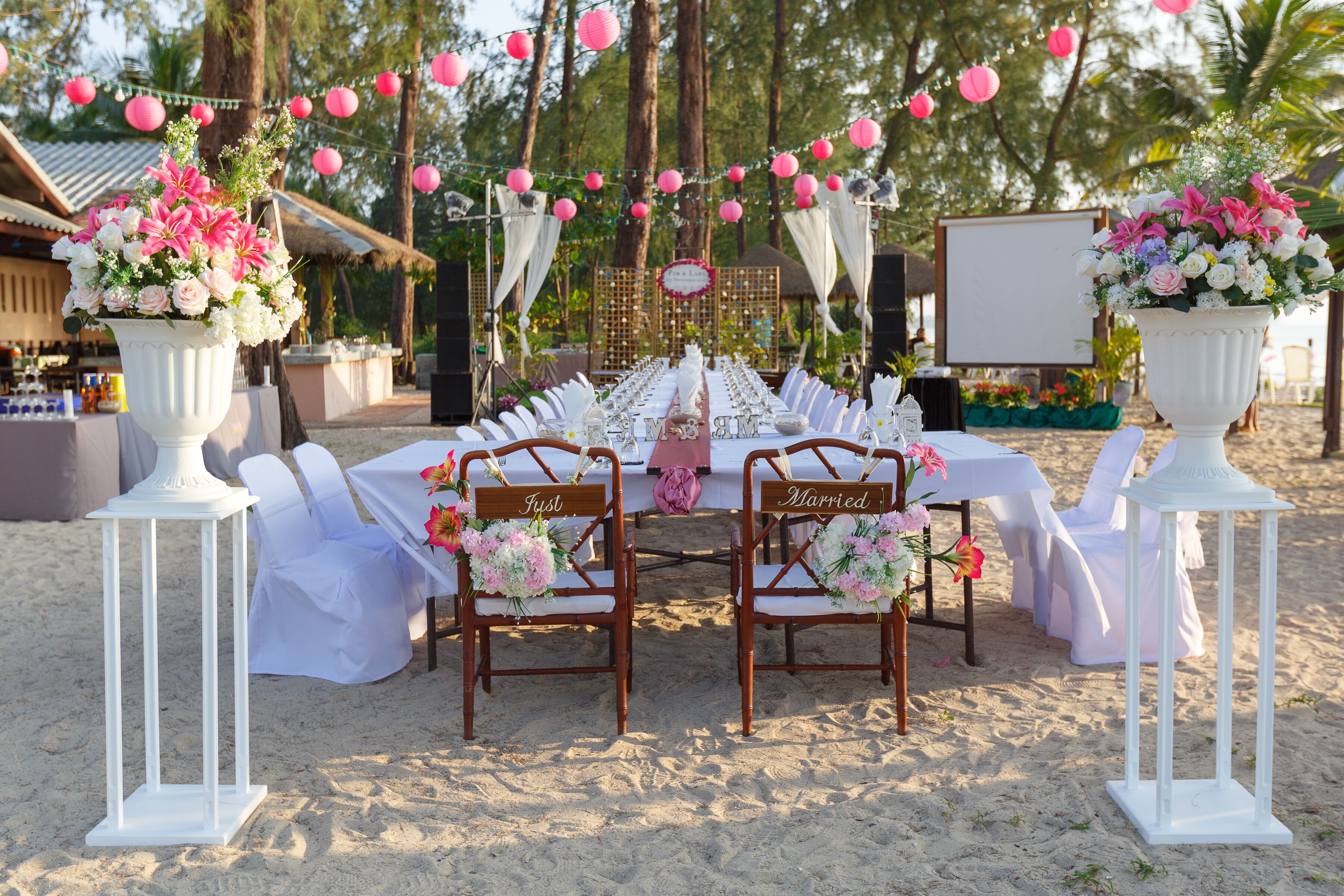 outdoor wedding area