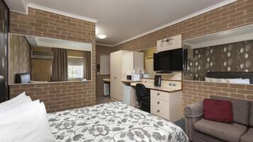 Premium bedding, desk, soundproofing, iron/ironing board