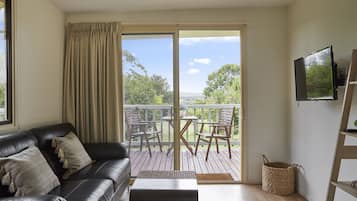 Comfort Cabin | Living area | TV, DVD player, ping pong