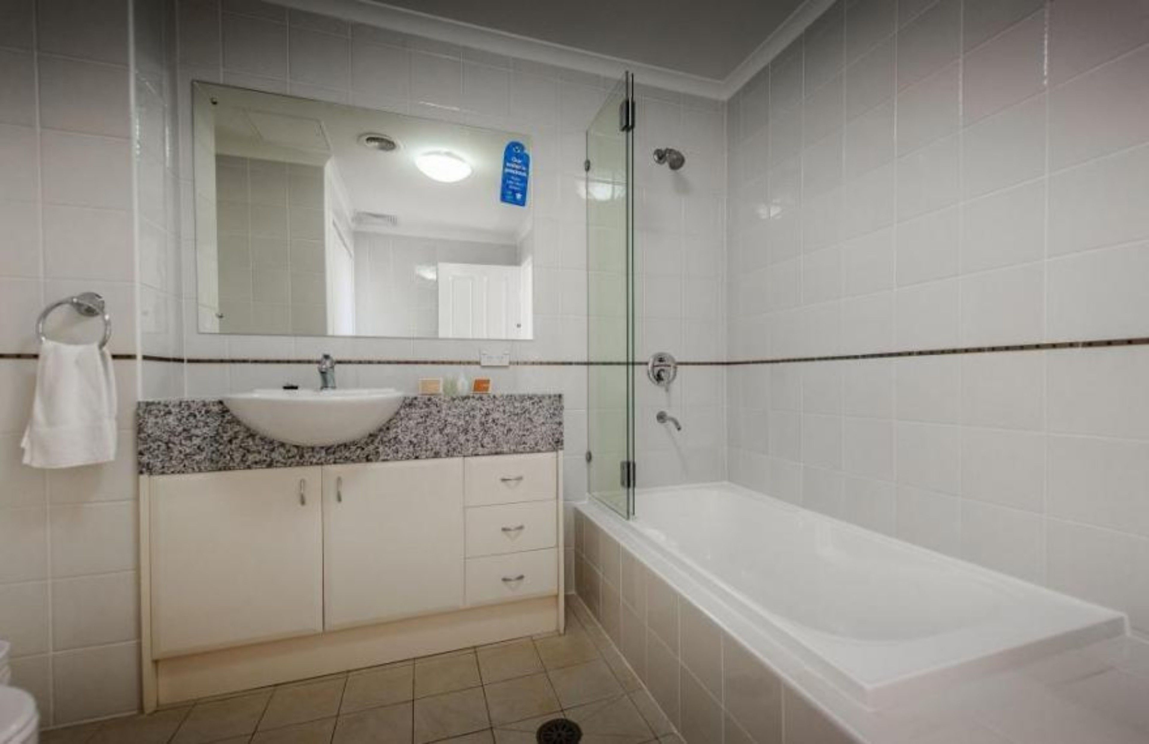 free toiletries, hair dryer, towels