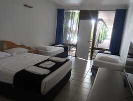 Tabla de planchar con plancha, wifi gratis y ropa de cama 