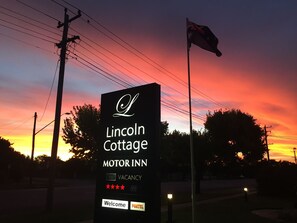Front of property – evening/night