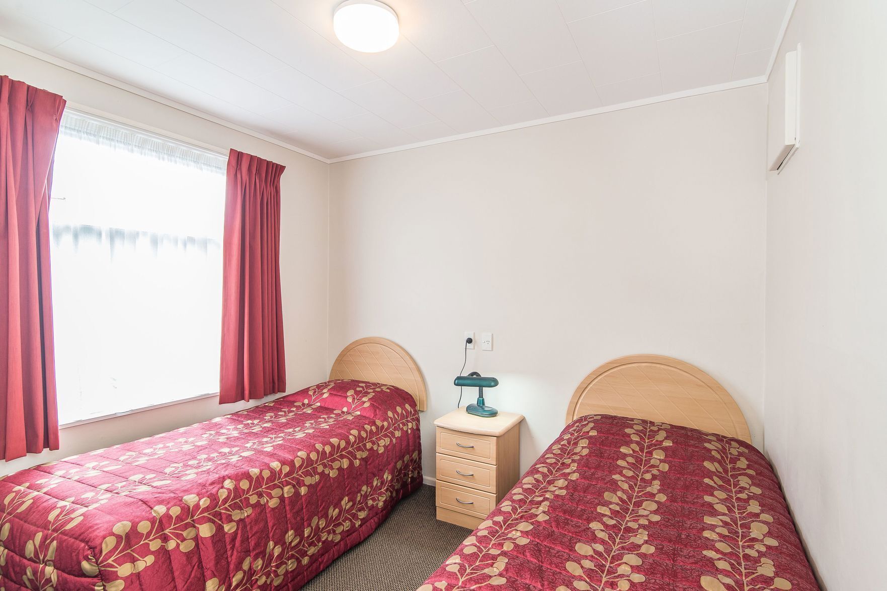 Premium bedding, desk, blackout curtains, iron/ironing board