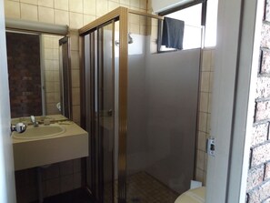 Shower, free toiletries, hair dryer, towels - Rivergum Motel (Echuca)