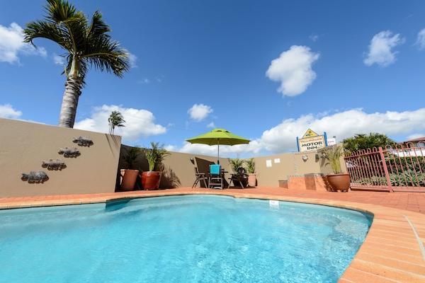 Outdoor pool, open 7:00 AM to 7:00 PM, sun loungers