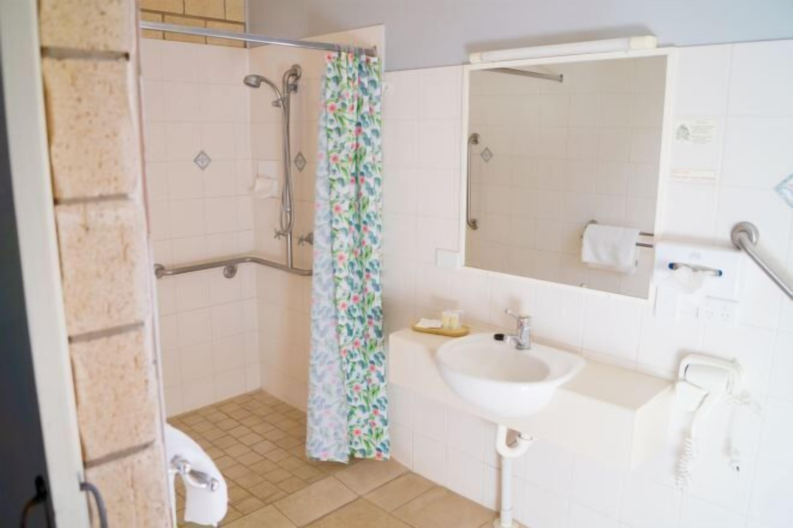 Bathroom | Shower, free toiletries, hair dryer, towels
