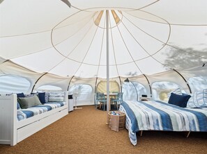 Luxury Tent | Iron/ironing board, bed sheets - Mandalay Holiday Resort and Tourist Park (Broadwater)