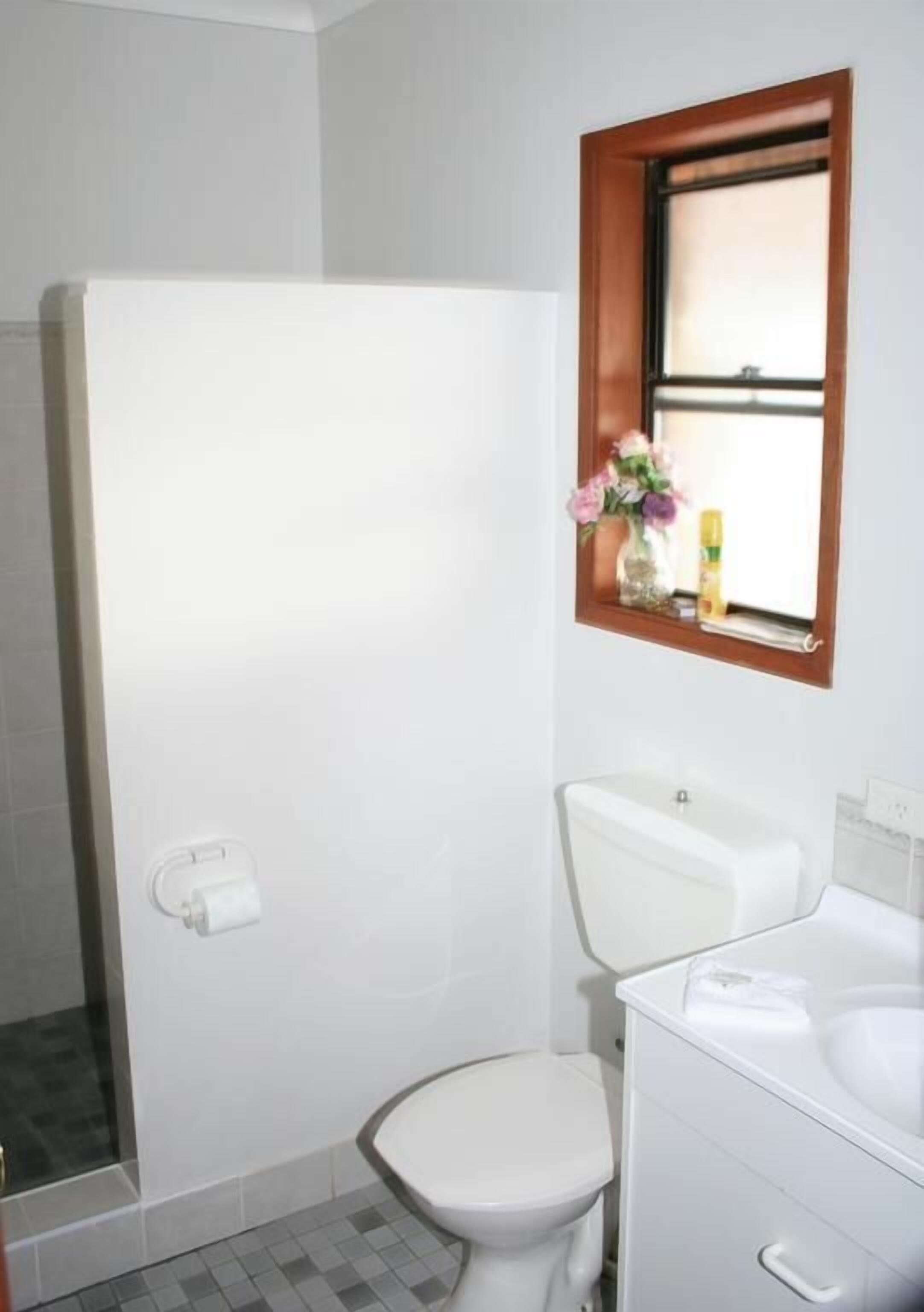 Shower, free toiletries, towels