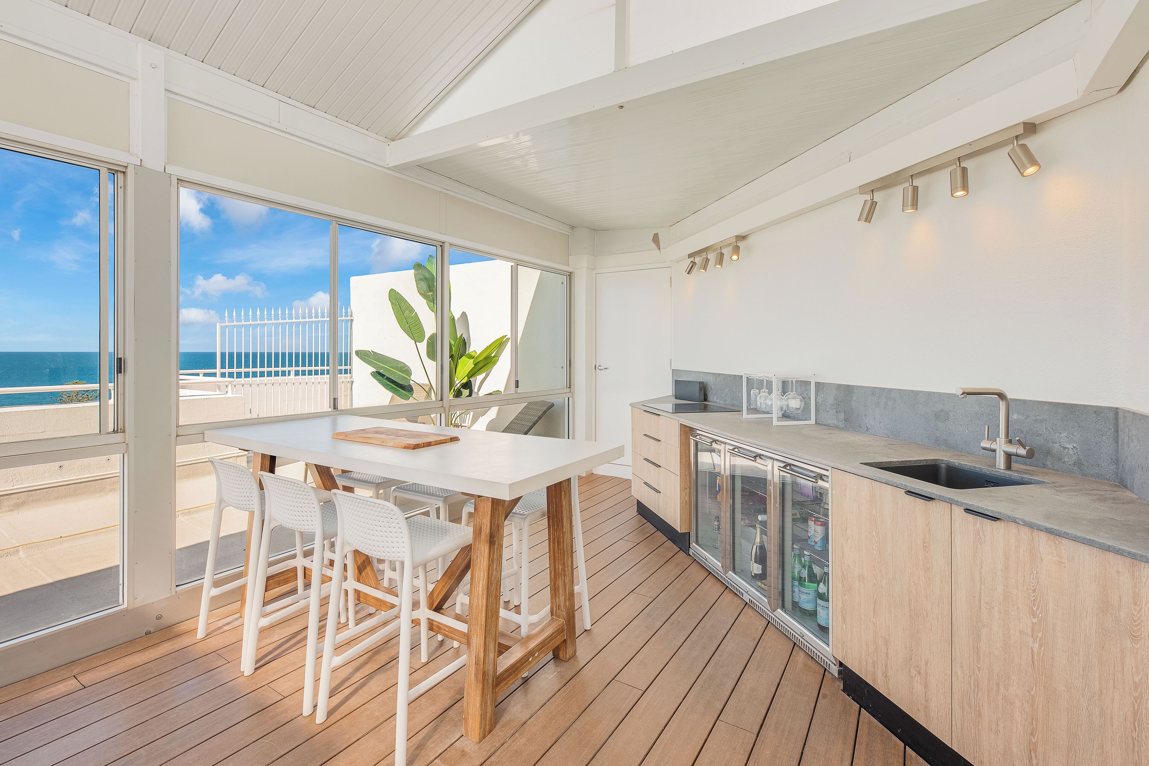 Penthouse #55 Premium Ocean View with Enclosed Roof Top | Premium bedding, individually decorated, individually furnished