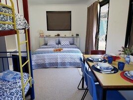 Basic Cabin, 1 Bedroom | Iron/ironing board, bed sheets