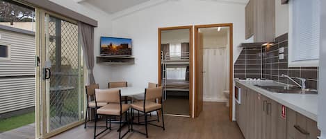 60-inch TV with digital channels, DVD player