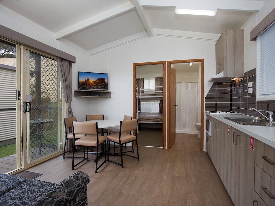 60-inch TV with digital channels, DVD player