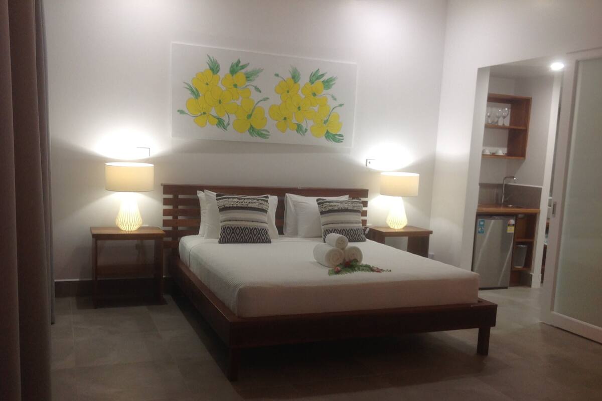 1 slaapkamer, luxe beddengoed, een minibar, een kluis op de kamer