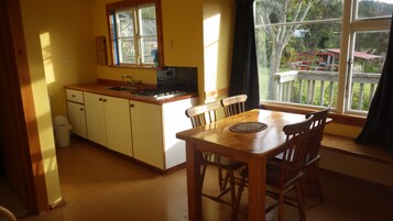 Fridge, microwave, stovetop, toaster