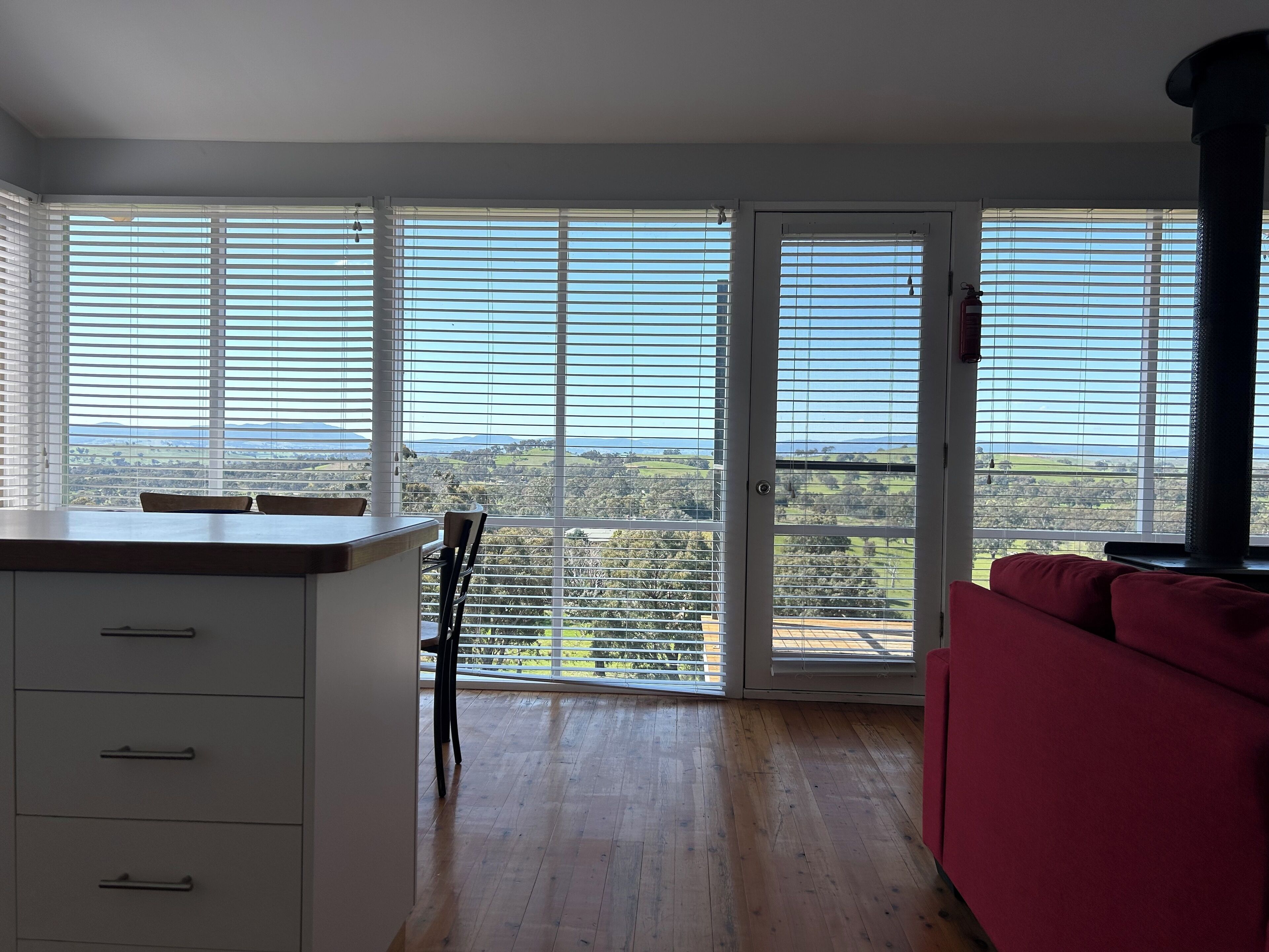 Standard Cottage, 2 Bedrooms, Non Smoking, Lake View (Redgum Cottage) | Living area | Flat-screen TV, fireplace, DVD player