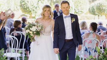 Outdoor wedding area