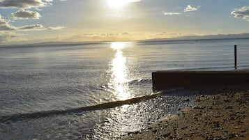 Nálægt ströndinni, strandhandklæði