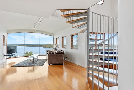 Flat-screen TV. Wheelhouse Apartments