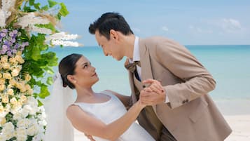 Outdoor wedding area