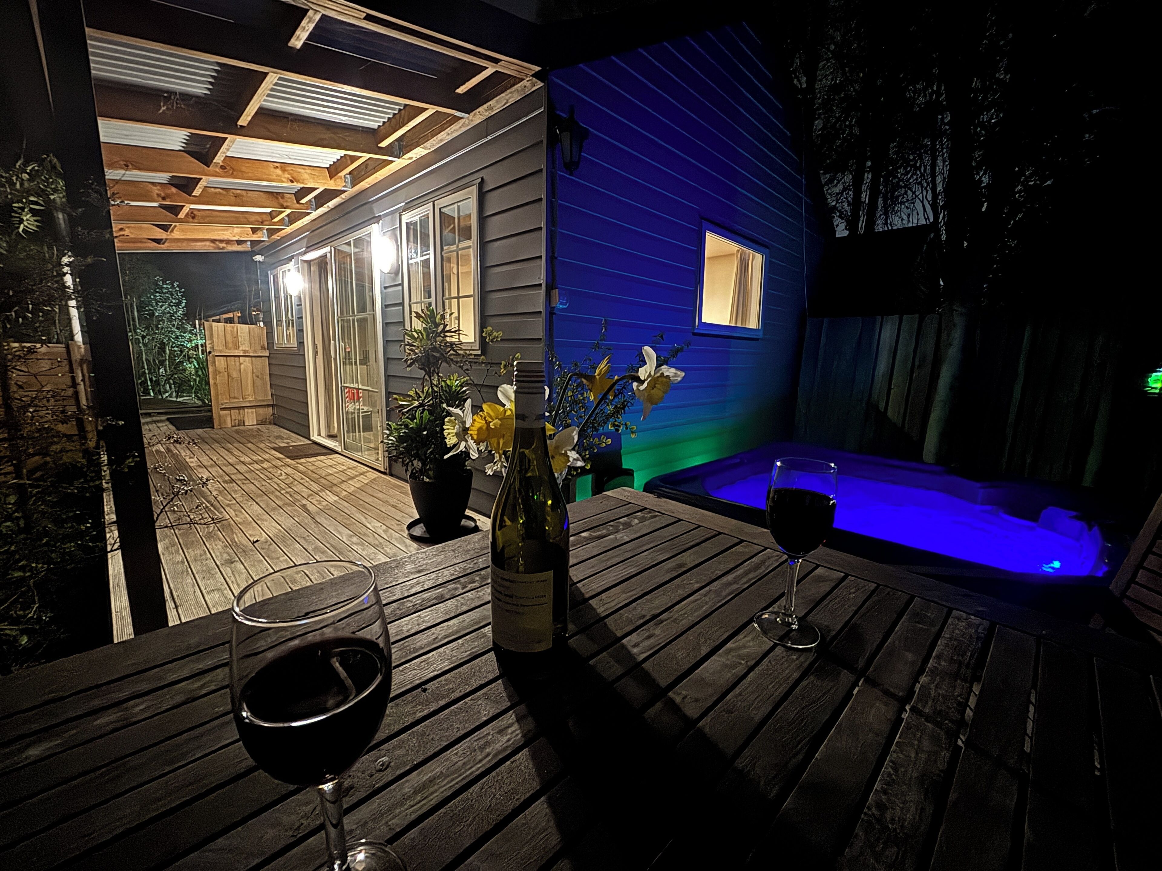 Luksus-hytte - boblebad | Terrasse/gårdhave