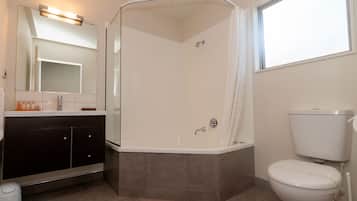 Free toiletries, hair dryer, towels