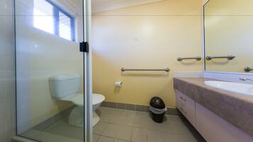 Semi Self-Contained (Upstairs) | Bathroom | Shower, hair dryer, towels