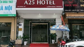 A multi-story hotel with balconies and a red awning. - A25 Hotel - 45B Giang Vo (Hanoi)