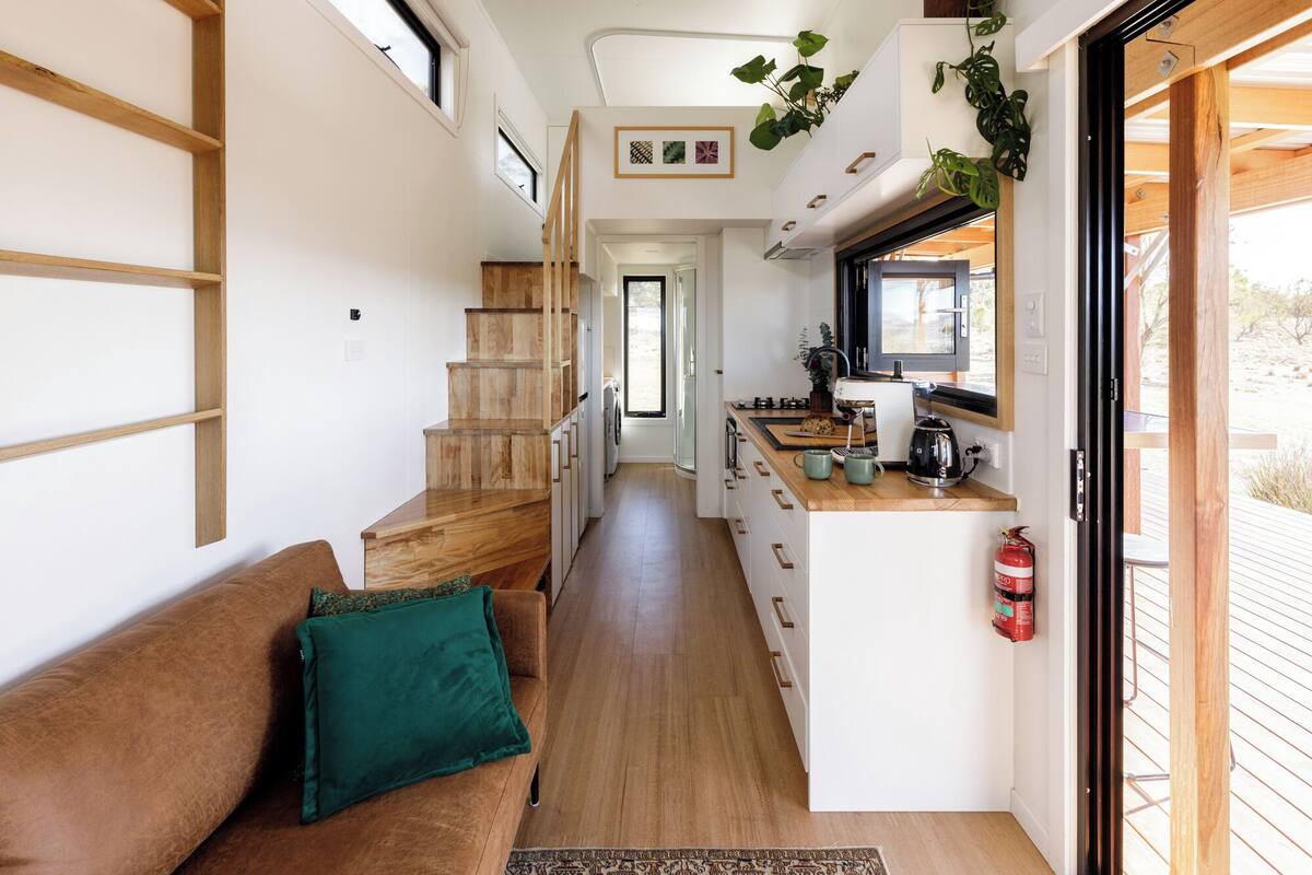 panoramic cabin | private kitchen | fridge, microwave, oven, stovetop