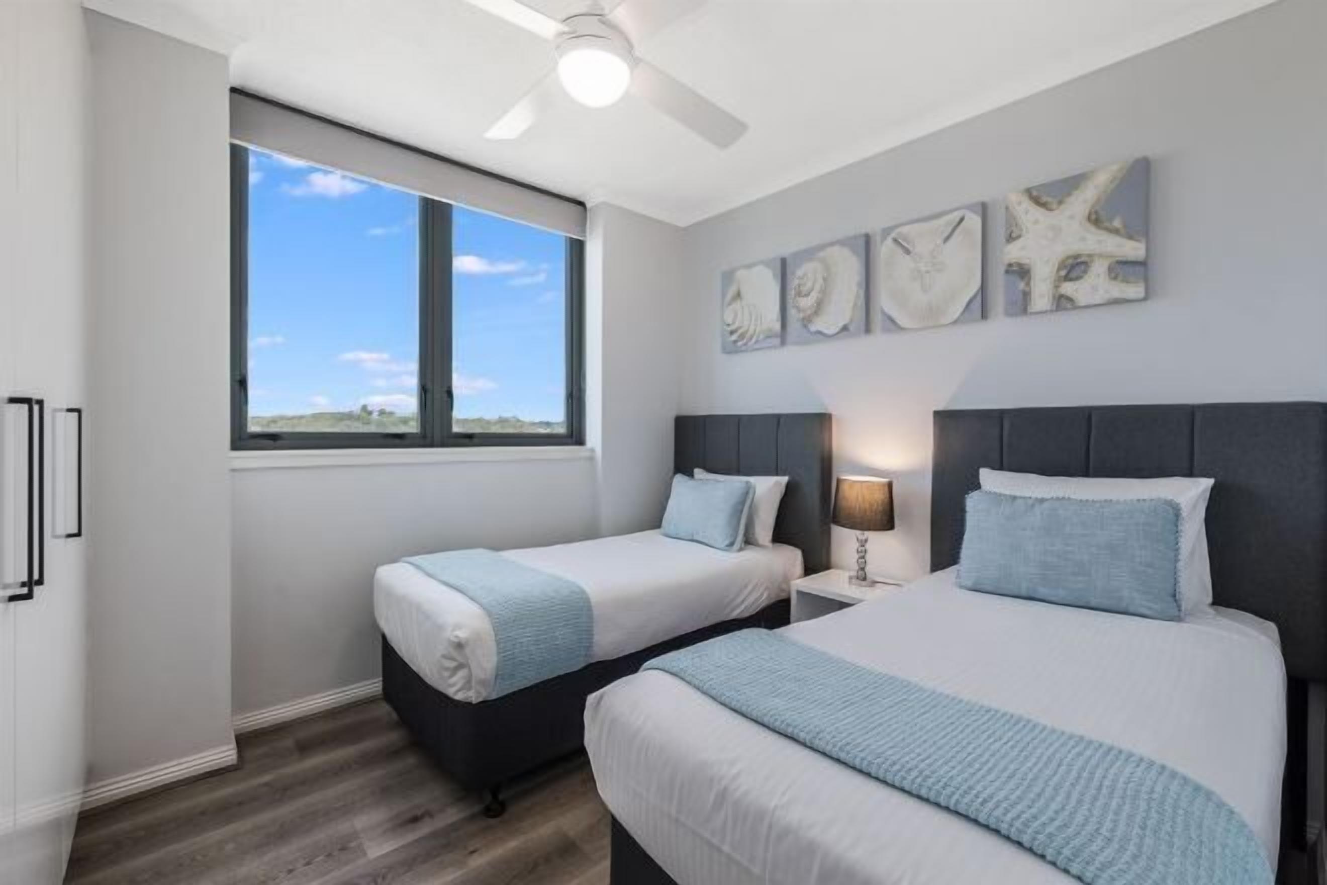 Individually decorated, individually furnished, laptop workspace