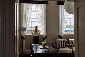 2/3 Bedroom Apartment | Living area | 100-cm Smart TV with digital channels, fireplace - The Customs House Port MacDonnell (Port Macdonnell)