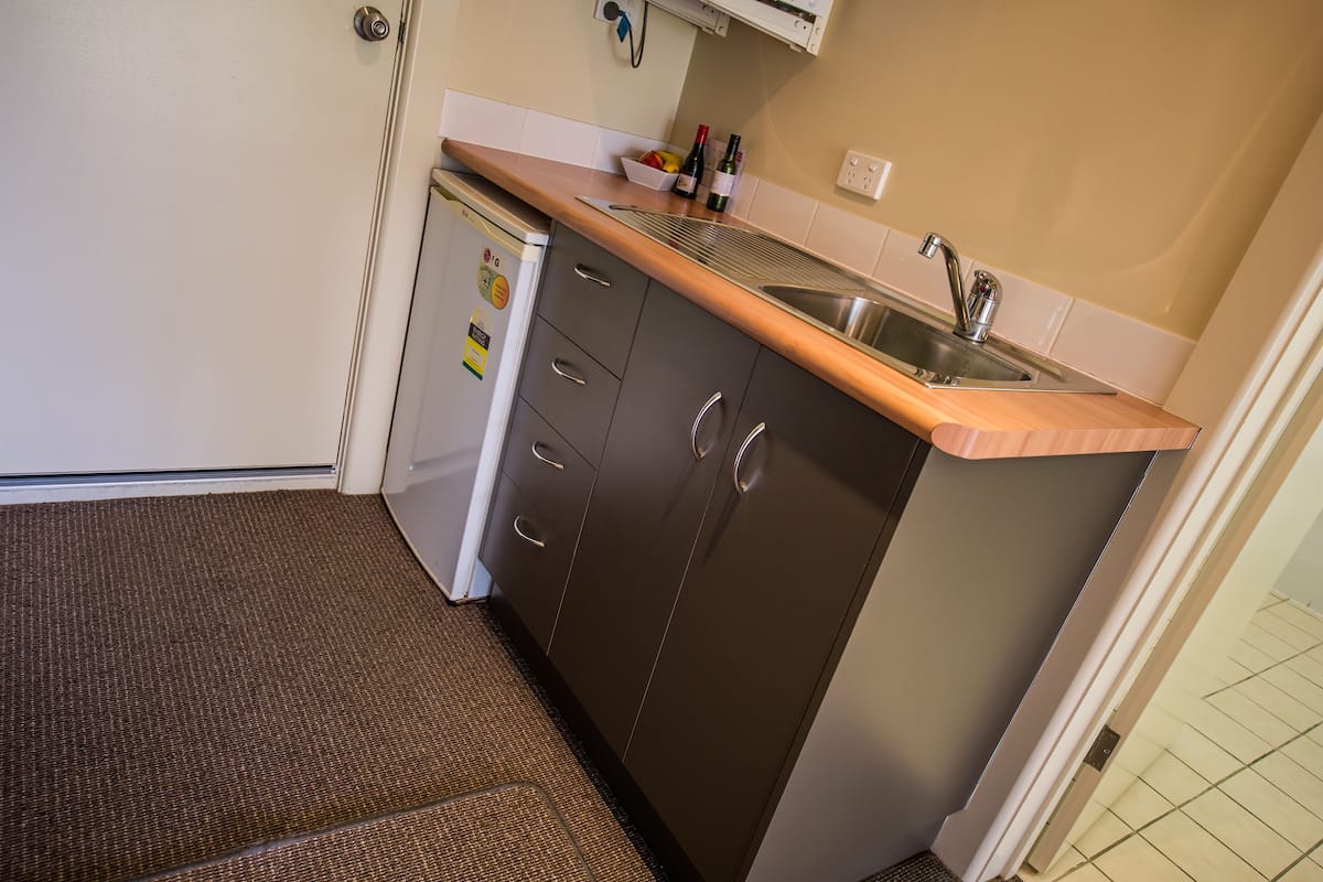Fridge, electric kettle
