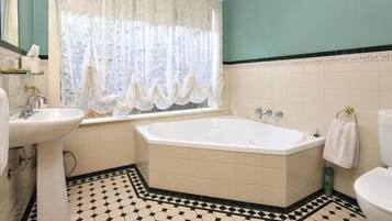 Hair dryer, bathrobes, towels