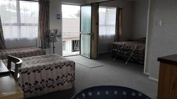 Blackout drapes, iron/ironing board, free WiFi, bed sheets