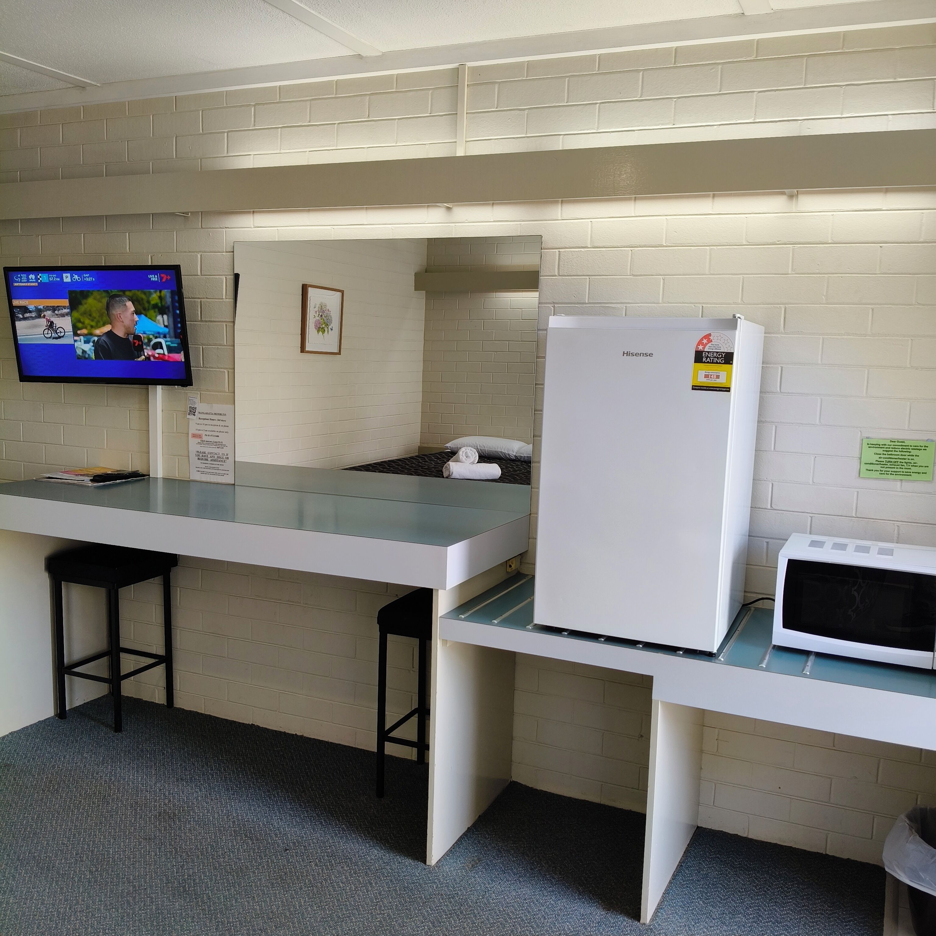 Laptop workspace, iron/ironing board, free WiFi, bed sheets