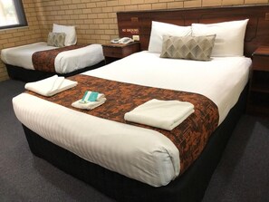 Desk, blackout curtains, iron/ironing board, free cots/infant beds