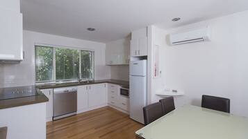 Fridge, microwave, coffee/tea maker, electric kettle