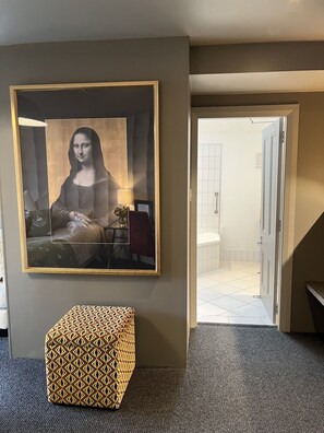 Executive Studio, Balcony | Bathroom | Hair dryer, bathrobes, towels, soap - Nice Hotel (New Plymouth)