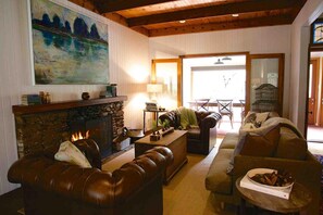 Flat-screen TV, DVD player